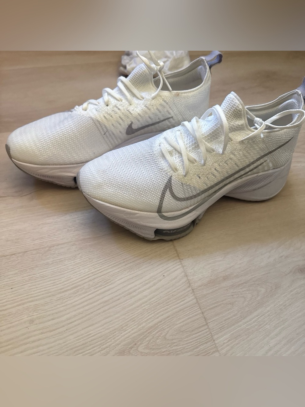 Nike Women's White Flyknit Next% Running Shoes
